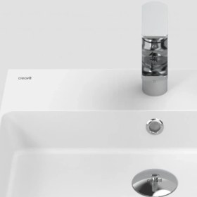 Resim Creavit VX255 Volga 50 50 Tezgah Üstü Kare Lavabo Beyaz 