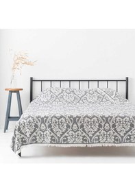 Resim Antrasit Yumuşak Dokulu Çift Kişilik Jakarlı Pike %100 Pamuk 220 240cm Antrasit 