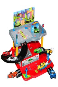 Resim a v d a 2 Katlı Oyuncak Garaj Seti Pisti - Otopark - Istasyon Araba Oyun Seti -dede 