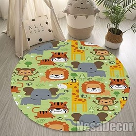Resim Oyun Yaşam Alanı Halıları Çocuk Odası Oturma Odası Oyun Matı Kaymaz Tabanlı Çocuk Oyun Halısı Turuncu (80 x 200 cm) 