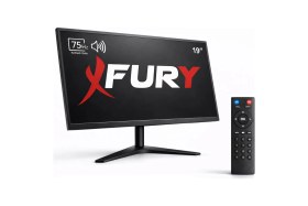 Resim Fury 19" LED Monitör 75Hz 5ms Dahili Hoparlörlü Uzaktan Kumandalı HDMI VGA Geniş Ekran 