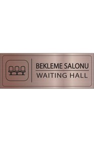Resim Mayeka Bekleme Salonu İsimlik Bronz Metal Kapı İsimliği Levhası Yönlendirme Tabelası 