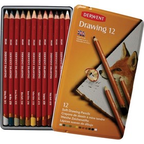 Resim Derwent Drawing 12'Li Teneke Kutu 