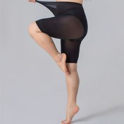 Resim Plus Size Casual Çoraplar, Kadınların Artı Katı Yüksek Esnek Kısa Skinny Tayt 