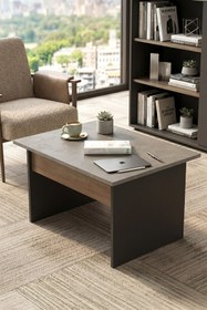 Resim Yurudesign Vista Abc Ofis Büro Masa Takımı Kahve Beton Antrasit Vs7-cga 