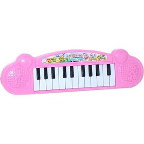 Resim Oyuncak İlk Elektronik Piyanom 13 Tuşlu Pembe Mavi Renk Seçenekli 