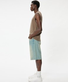 Resim Koton Oversize Kot Şort Cep Detaylı Pamuklu Açık İndigo 4sam40033ıd Açık İndigo 