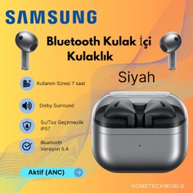 Resim SAMSUNG Galaxy Buds3 Gümüş Bluetooth Kulaklık-Siyah 