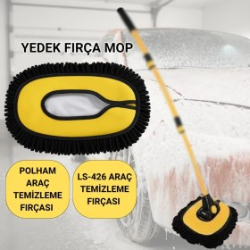 Resim Polham ve LS-426 Uyumlu Yedek Araç Yıkama Mopu, Oto Temizleme Fırçası Yedek Mop, Çizmez, Süper Emici, Kolay Tak-Çıkar 