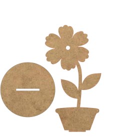 Resim Ahşap Boyanabilir Güneş Çiçeği Figürü 8x15 Cm - 3mm Mdf Okul Öncesi Boyama Etkinlik Seti 10 Adet 