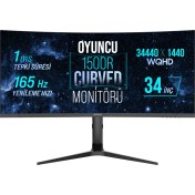 Resim Warp WRP34-165-B 34" 165HZ 1ms Rgb Curved (Hdmı + Display Port) Freesync + G-Sync (3440*1440) Wqhd Oyuncu Monitörü 