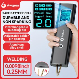 Resim Dijital Ekranlı, 90 Ayarlanabilir Ayarla, Değiştirilebilir Kaynak İğnesi ile Mini Taşınabilir El Tipi Kaynak Makinesi, Nikel, Demir, Çelik vb. için Uygun, Kendin Yap veya Pil Paketi Üretimi Senaryoları için İdeal 