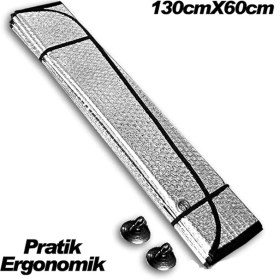 Resim Space Balonlu Gümüş Renk Ön Cam Perdesi Küçük Güneşlik 60X130 