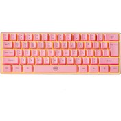 Resim Reedark 61 Tuşlu Kablosuz Rgb Aydınlatmalı Klavye - Çift Modlu Bt 5.0/2.4g Pembe Renk 