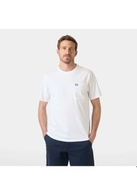 Resim Helly Hansen Hudson Erkek Lacivert T-shirt Hha.54530.001 Beyaz 