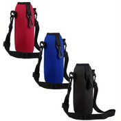 Resim 1 adet 750ml İzole Neopren Su Şişesi Taşıyıcısı, Ayarlanabilir Omuz Askısı, Fermuar Kapanışı ve Tutma Sapı - Dış Mekan Aktiviteleri için Dayanıklı, Nefes Alabilen ve Şık Kılıf 