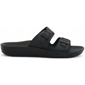 Resim 2142-9890 Tam Anatomik Unisex Hac Ve Umre İçin Dikişsiz Terlik Siyah 