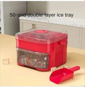 Resim Globalbloom Passion Red Çift Katlı 50 Küp Taşınabilir Sızıntı Önleyici Buz Kalıbı 