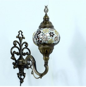Resim Dekoratif MOZAİK DEKORATİF DUVAR LAMBASI MOZAİK OSMANLI+C113:C295 LAMBASI APLİK 