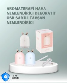 Resim shopwave 200 ml Tavşan Kulaklı Ultrasonik Hava Nemlendirici ve Gece Lambası 