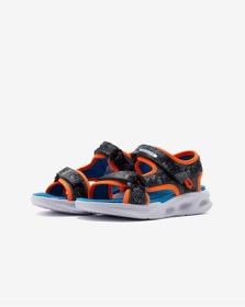 Resim SKECHERS Sola Glow Sandal Büyük Erkek Çocuk Gri Işıklı Sandalet 401672l Ccor 