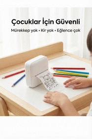 Resim 4 Berry Mini Yazıcı Termal Kağıt 57 mm 5’li Paket - Yapışkansız Baskı Rulosu 