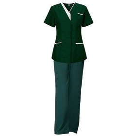 Resim Suntek Kadın Scrubs Estetisyen Güzellik Salonu Yeşil 