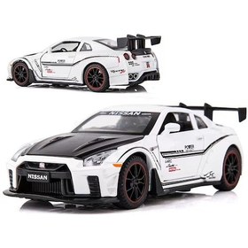 Resim Lichen 1:32 Nissan Gtr R35 Alaşım Ses Ve Işık Geri Çekme Yarış 