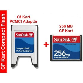Resim 256 Mb Cf Compact Flash Hafıza Kartı + Adaptör 