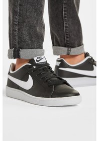 Resim Nike Court Royale Leather Sneaker Hakiki Deri Sneaker Ayakkabı Siyah 