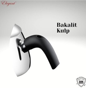 Resim Elit Mini Boy Bakalit Kulplu Çaydanlık Takımı - Siyah Siyah 