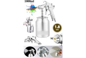 Resim SCHUTZENGER Profesyonel Havalı Alttan Depolu Boya Tabancası 1.8 mm Basınç Ayarlı Havalı Boya Tabancası Alttanboya 