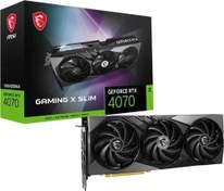 Resim RTX4070 12GB GAMING X SLIM 12G GDDR6X 192bit HDMI DP PCIe 16X v4.0 MSI