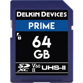 Resim Delkin Devices 64GB Prime Uhs-Iı Sdxc (V60) Hafıza Kartı 