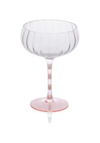 Resim The Mia Ayaklı Cam Dondurma Kasesi Pembe Beyaz 240 Ml 