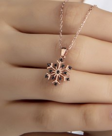 Resim Gümüş Vadisi Kadın Orjinal 925 Ayar Gümüş Zirkon Taşlı Kartanesi Model Kolye 
