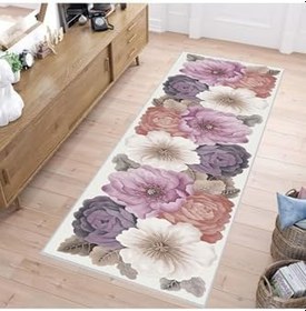 Resim Rovigo Dijital Baskı Yıkanabilir Kaymaz Taban Salon Halısı RVG1290, Pembe, 180 x 300 