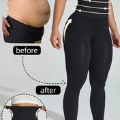 Resim Kadınların Bel Eğitmeni ile Yüksek Bel Taytleri - Zayıflatan, Destekleyici ve Fitness ve Günlük Kullanım için Rahat, Fitness Taytleri | Bel Destekleyici Taytler | Rahat Taytler 