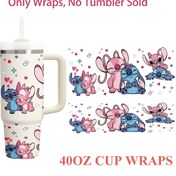 Resim 1 Adet İlham Veren Tasarım Stitch 40oz UV DTF Transfer Etiketleri 16oz Cam Bardaklar & Kupalar İçin - Yüksek Kaliteli, Su Geçirmez, Kendinden Yapışkanlı Dekoratif Çıkartmalar | Canlı Renkler | Dayanıklı Çıkartmalar, Transfer Etiketler BBQTTZ0416A 