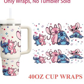 Resim 1 Adet İlham Veren Tasarım Stitch 40oz UV DTF Transfer Etiketleri 16oz Cam Bardaklar & Kupalar İçin - Yüksek Kaliteli, Su Geçirmez, Kendinden Yapışkanlı Dekoratif Çıkartmalar | Canlı Renkler | Dayanıklı Çıkartmalar, Transfer Etiketler BBQTTZ0416A 