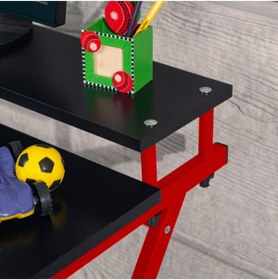 Resim RETODİZAYN Modern Oyun Ve Çalışma Masası Gaming Masa Kırmızı 5064 