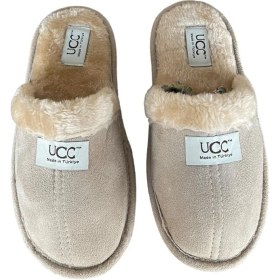 Resim Liger Unisex Peluşlu Ev Terliği Bej 