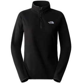 Resim The North Face W 100 Glacier 1/4 Zip Kadın Outdoor Polar Sweatshirts Nf0a855mjk31 Siyah 001 