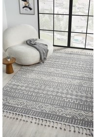 Resim Puffy Gri Halı Salon Oturma Odası Çocuk Odası Yatak Odası Halısı 1005 Gri 