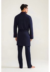 Resim D's Damat 03000 5'li Robdöşambr Erkek Pijama Seti Lacivert 
