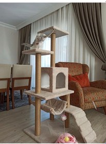 Resim Pethomealpi Kedi Tırmalama Evi Mihrabat 125 CM 30 x 30 CM 
