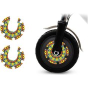 Resim Reedark Xiaomi M365 Pro İçin Dayanıklı Pvc Jant Sticker - Su Geçirmez, Kırılmaya Dayanıklı, Güzelleştirici Mandala Desenli 