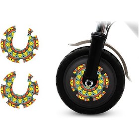 Resim Reedark Xiaomi M365 Pro İçin Dayanıklı Pvc Jant Sticker - Su Geçirmez, Kırılmaya Dayanıklı, Güzelleştirici Mandala Desenli 