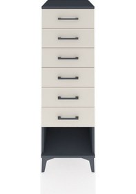 Resim Kronos Dolap 6 Çekmeceli 44x59x134 Antrasit-aytaşı Antrasit 