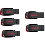 Resim SanDisk Cruzer Blade SDCZ50-016G-B35 16 GB USB 2.0 Flash Bellek 5'li 